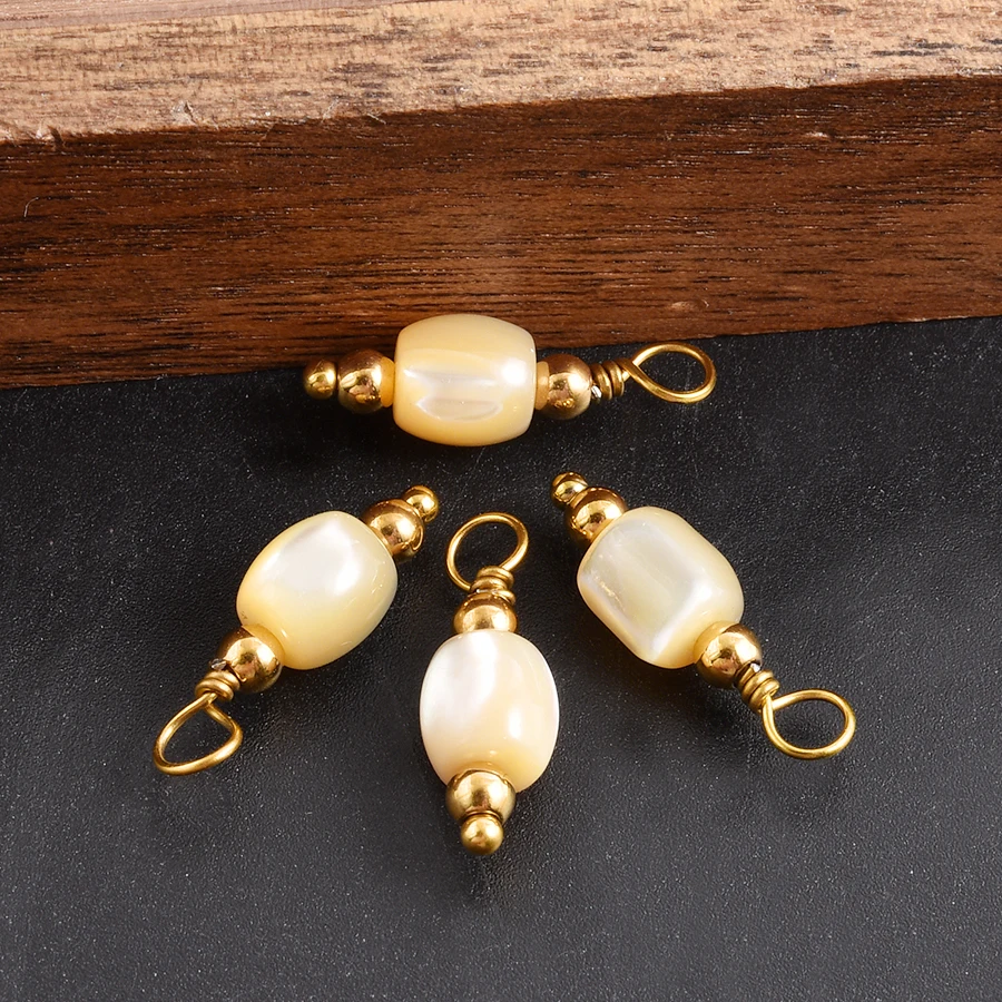 2 Stück natürliche Perlen-Steinanhänger für Schmuckherstellung, Vintage-Ethno-Anhänger, Obsidian, Blaustein, Tigerauge, Charm-Materialien – Detail 4