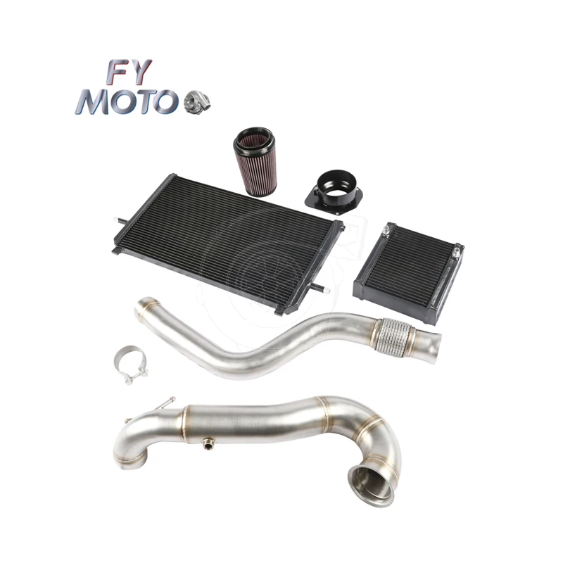 

Exhaust Downpipe + Air Intake Filter + Radiator for Mercedes Benz AMG A45 CLA45