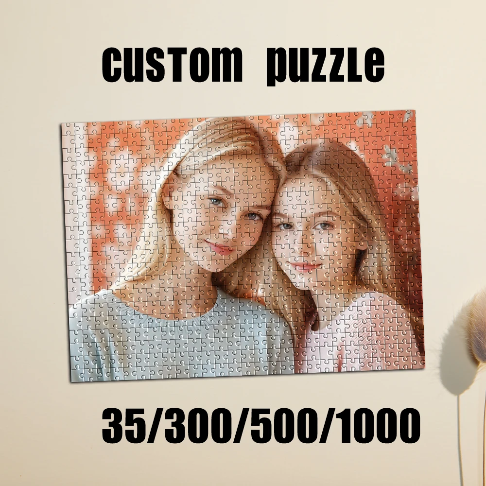 35/150/300pcs  Creative SISTER Custom Picture Puzzle Personalized Poster For Baby Toy Birthday Gift
