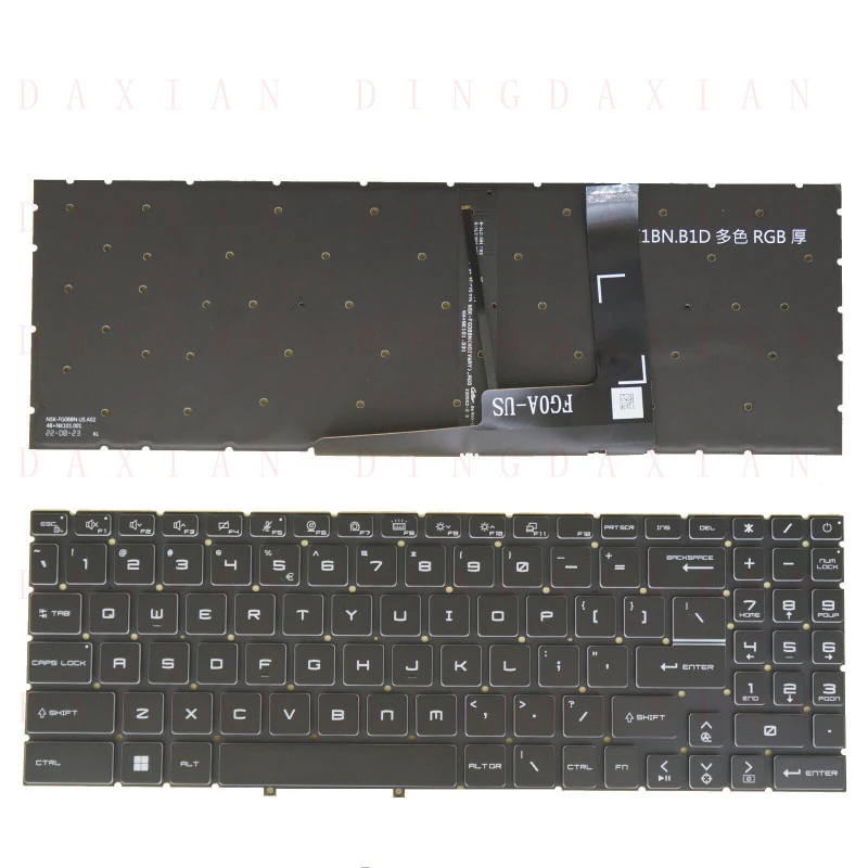 

LL+ New FOR MSI Modern 15 B12M MS-15H1 MS-15H2 MS-15H4 US keyboard 4-Zone RGB backlit