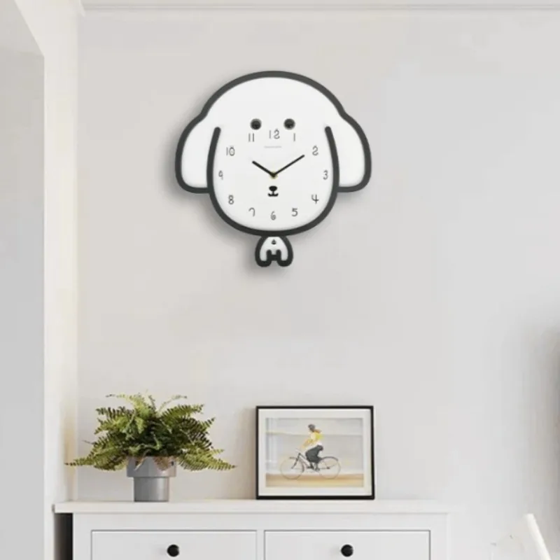Animal Swinging Wall Clock Silent Modern Decoration Wall Clocks Minimalist Modern Home Watches Elegant Living Room Decorations