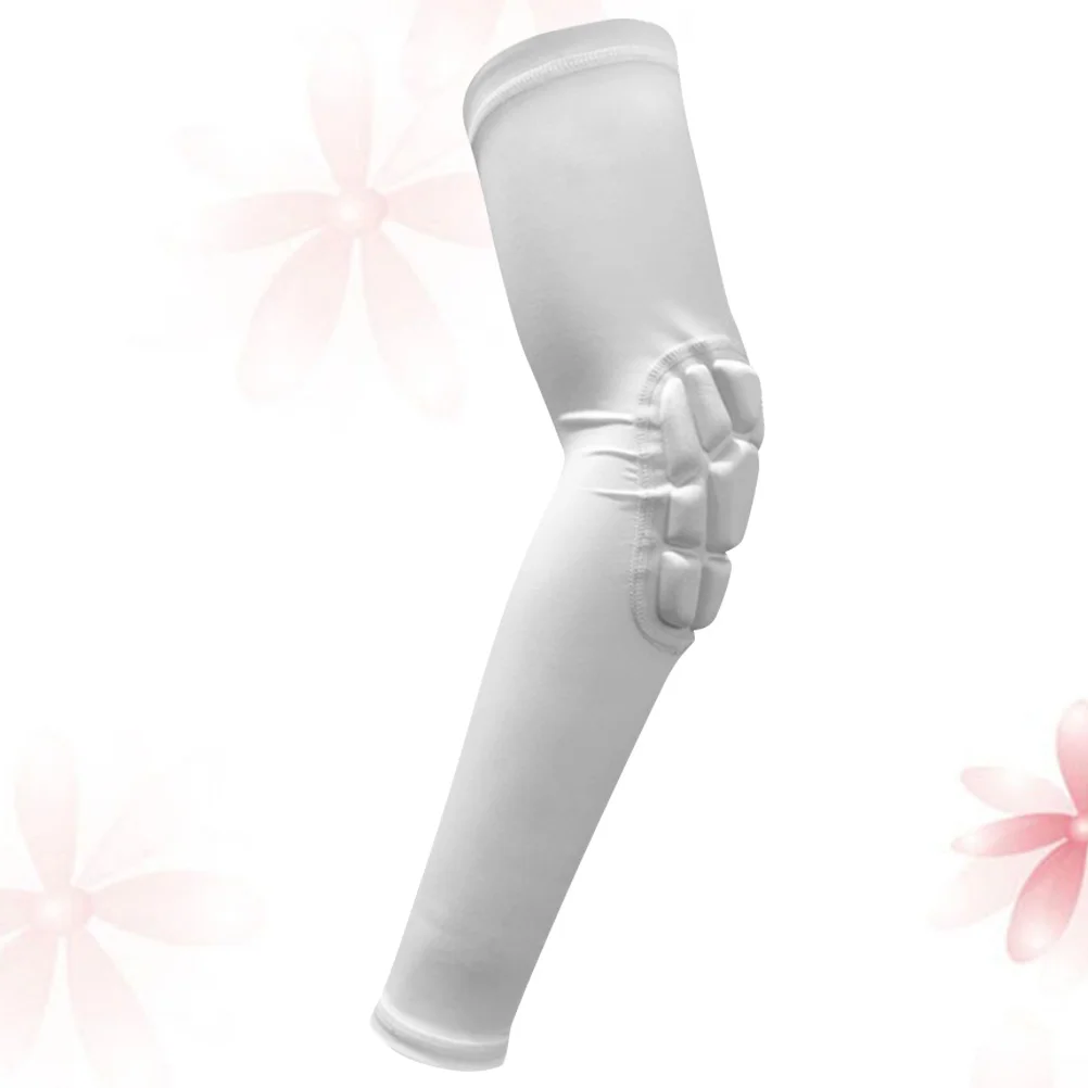 1 個の保護アームスリーブスポーツ肘スリーブ XL ホワイトロング肘プロテクター屋外乗馬バイクバスケットボール用