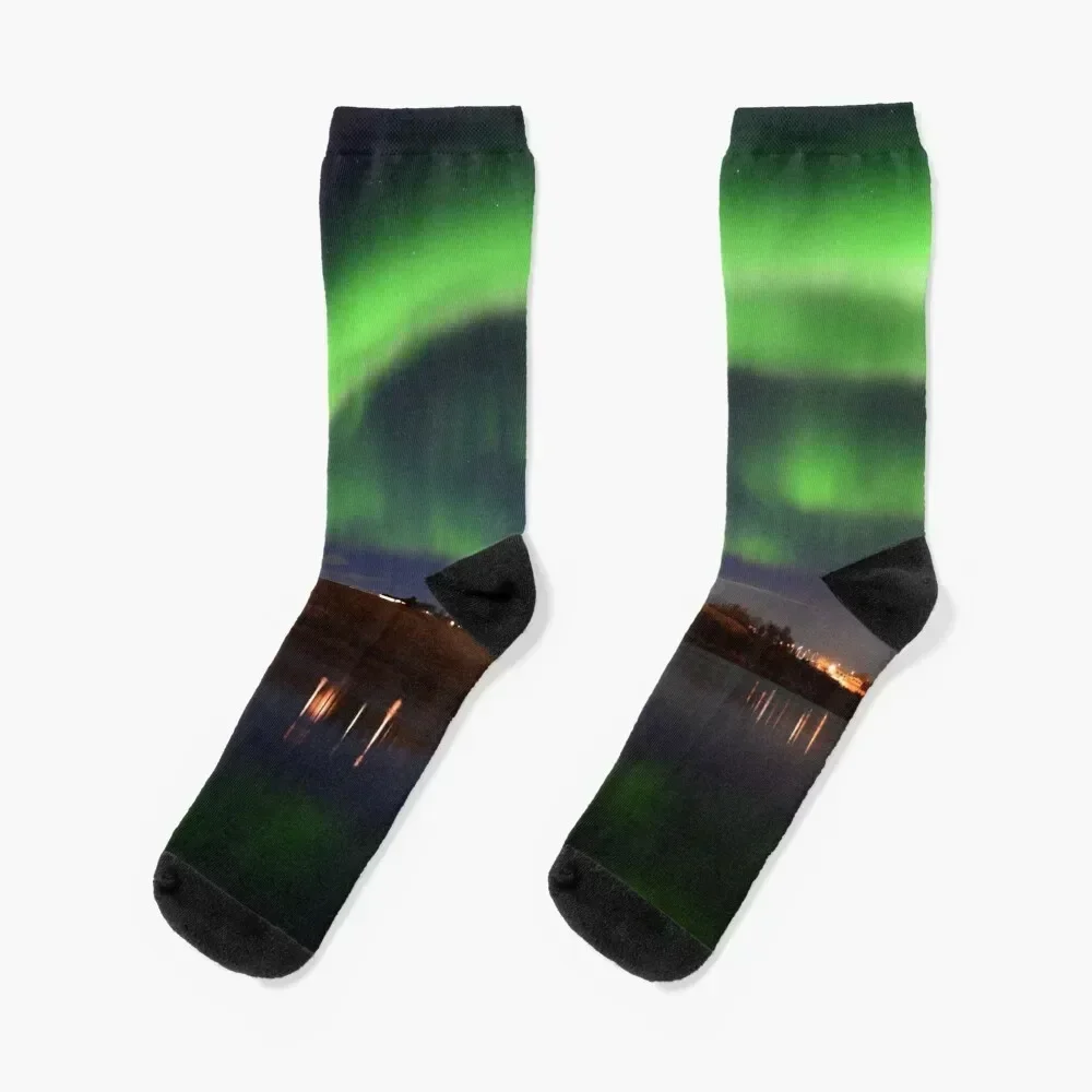 

Northern Lights Socks summer christmas gift halloween winter thermal Designer Man Socks Women's