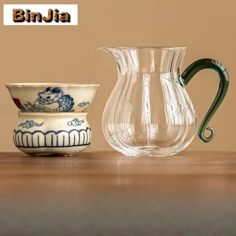 

Ru Kiln Dragon Playing With Flowers Tea Separator Infusor Vintage Tea Strainer Dispenser Tea Brewing Tea Filter Tea Ceremony