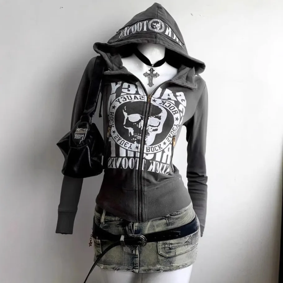 

Мужская и женская осенне-зимняя одежда, длинная толстовка с капюшоном и буквенным принтом черепа, удобный морской открытый кардиган из мягкой ткани