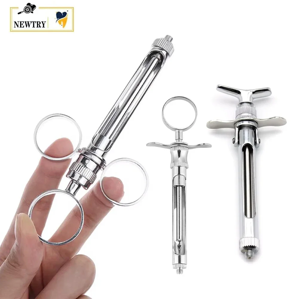 

4 Types Dental Surgery Anesthesia Syringe Stainless Steel Aspirating Gun Syringe Dentist Surgical Injection Suction Instrument