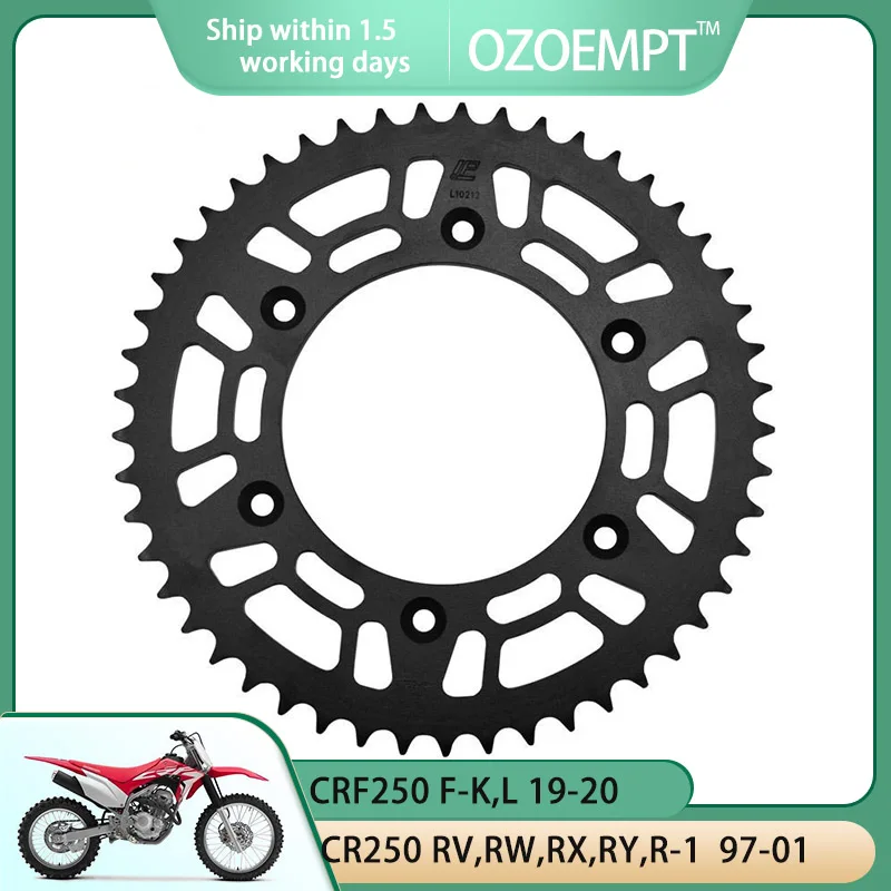 

OZOEMPT 520-50T Motorcycle Rear Sprocket Apply to CR250 RT,RV,RW,RX,RY,R-1,R-2,R-4 CRF250 F-K,L,F-M,F-N,F-P,R-N,R-P,RX-N,RX-P