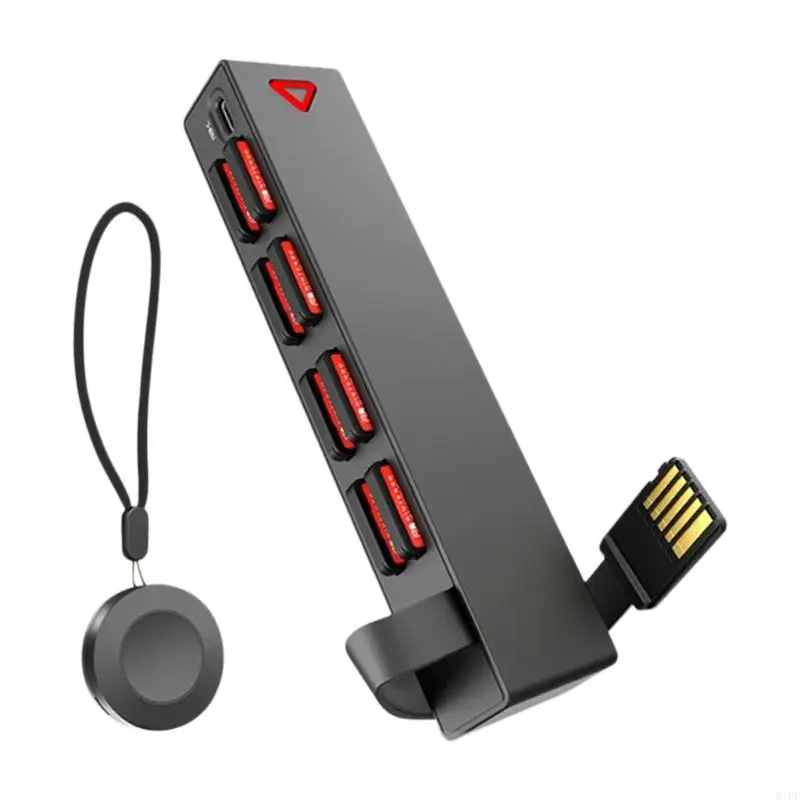 E1PF Handheld Game Card Switcher Game Card Changer Space Saving for Switch2/1