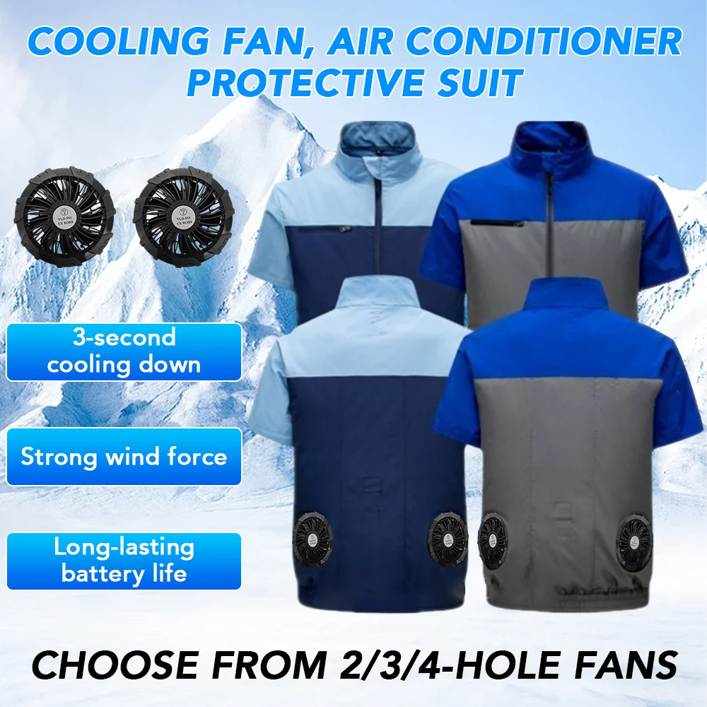 

Летняя одежда с интеллектуальным охлаждением и кондиционером для мужчин, футболка с короткими рукавами и защитой от тепла, одежда с вентилятором, умные жилеты для верховой езды с USB