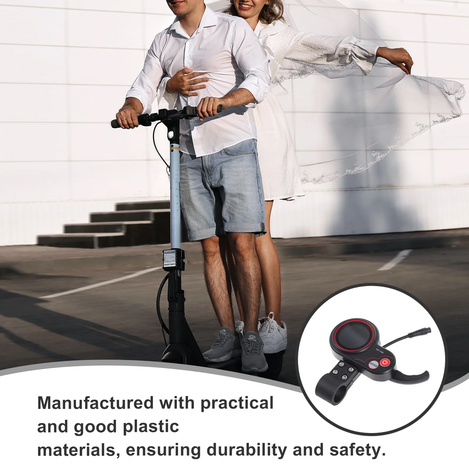 

Electric Scooter Display Panel 6 Pin for M4 Handlebar Screen Sturdy Replaceable Display Part for Scooter Accessories and