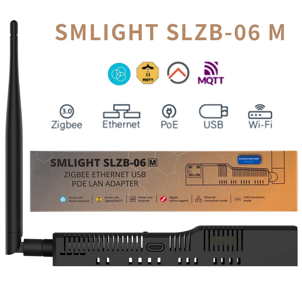 

SMLIGHT SLZB-06 — адаптер Zigbee 3.0 — Ethernet, USB и Wi-Fi с поддержкой PoE, работает с Zigbee2MQTT, ZHA, домашним помощником