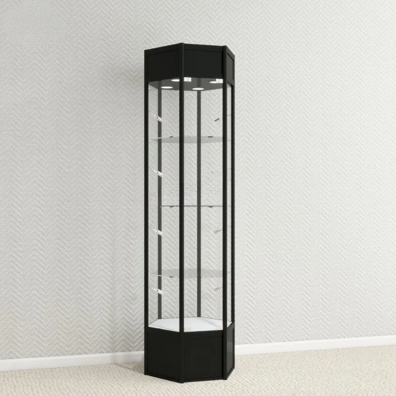 High-quality rotating jewelry display stand Custom jewelry display case Retail store use One-stop service for store-wide design
