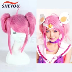 Game LOL Lux Star Guardian Heat Resistant Synthetic Hair Perucas Cosplay Costume Wig + Free Wig Cap