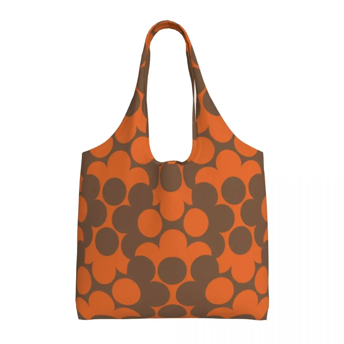 Sacs fourre-tout College Orla Kiely personnalisés pour femmes, sac de shopping en toile drôle, sac initié à l'épicerie, puzzle de fleurs de tomate, grande capacité