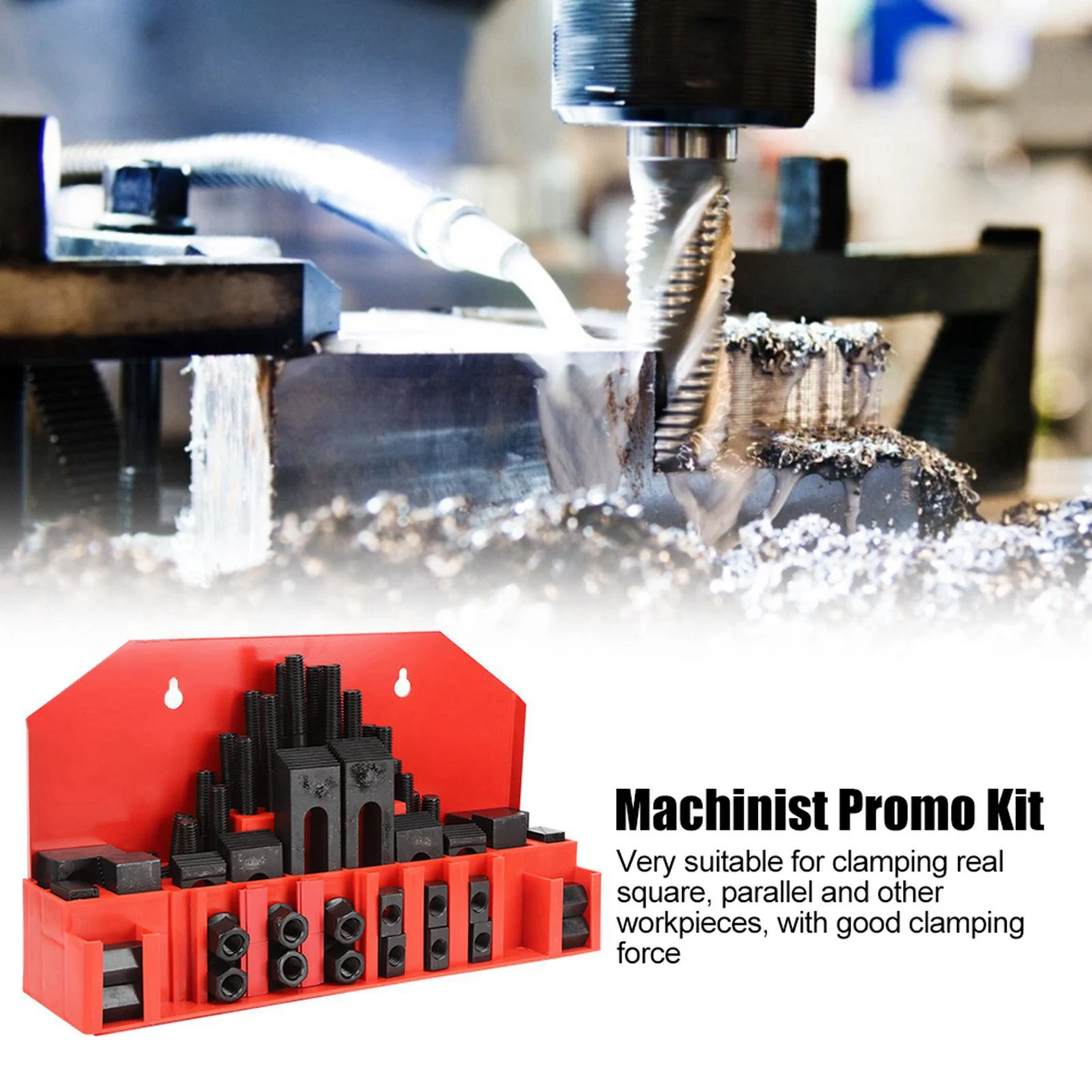 T-Slot Clamp Kit Hardened Combined Press Plate for Lathe Milling Machine M10 T-Slot Clamp Kit Mill T-Slot Clamp Kit