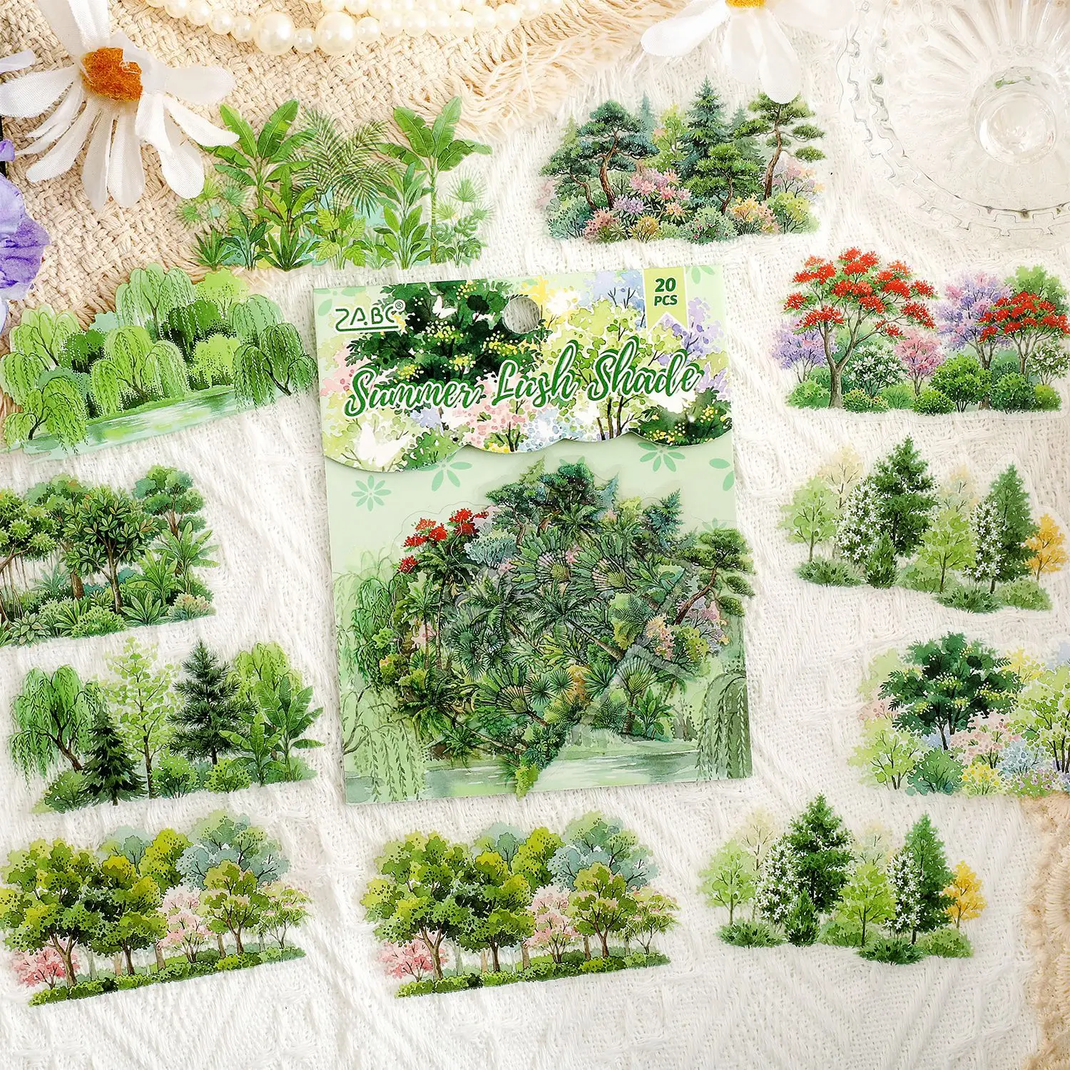 20 Stück/1 Set Kawaii-Aufkleber „Die vier Jahreszeiten des Waldes“ für Tagebuch, Junk Journal, dekorative Scrapbooking-DIY-Bastelaufkleber