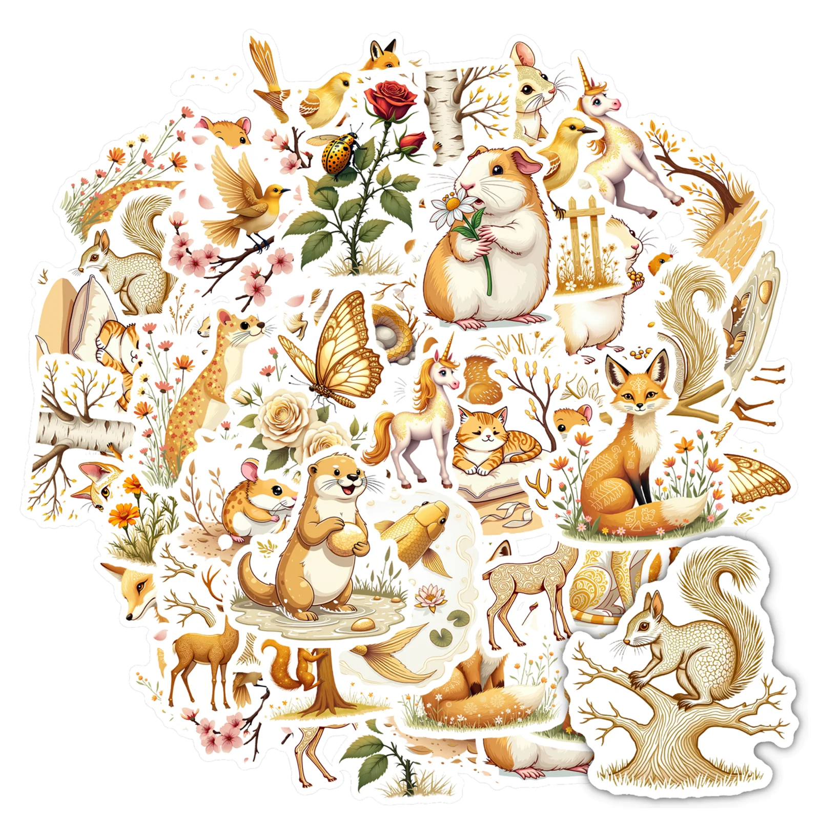 

35 шт.-70 шт., наклейки с милыми животными, наклейки с мультяшными животными, наклейки для ноутбука, багажа, чашки мобильного телефона, сделай сам