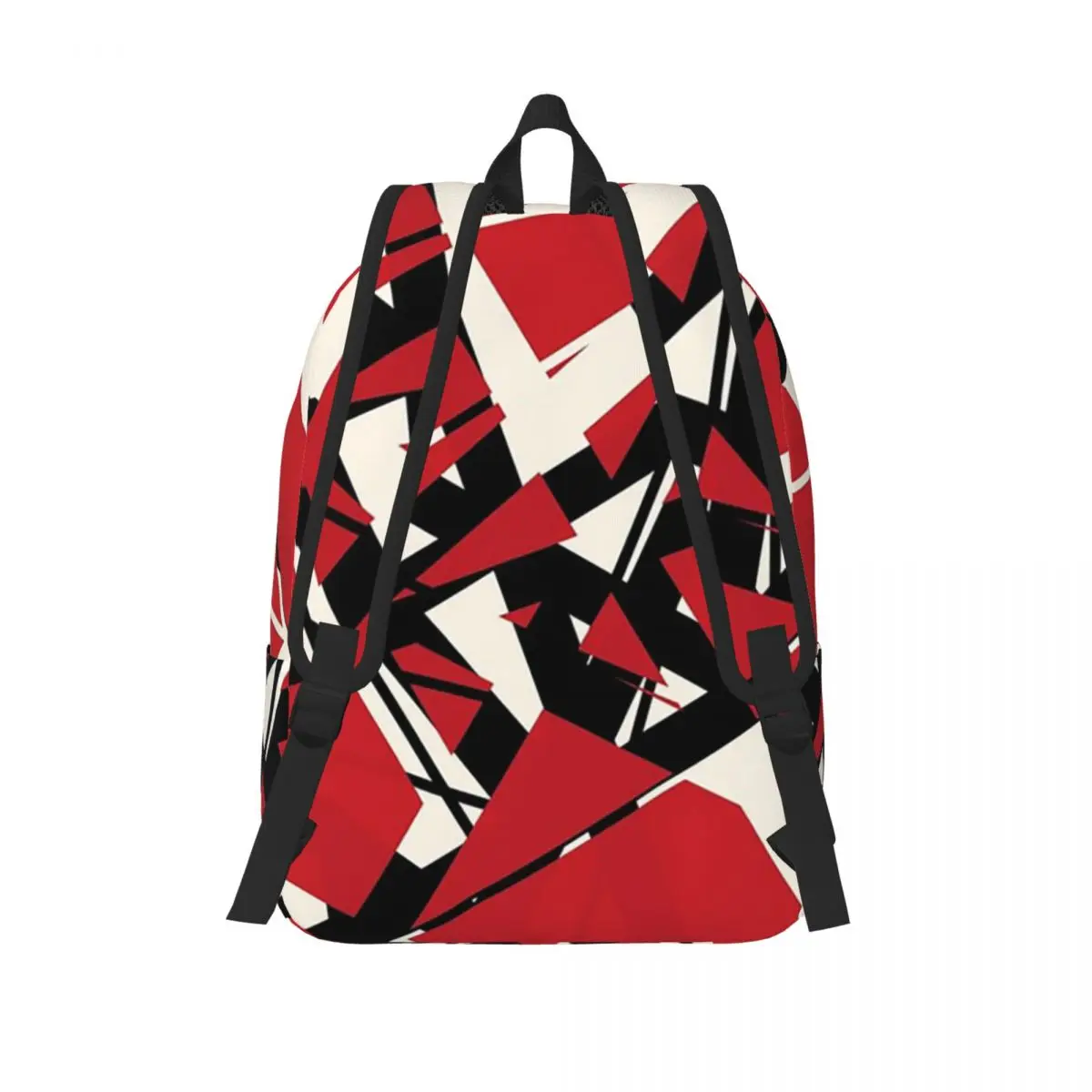 EVH 정통 줄무늬 디자인(빨간색) 배낭 데이팩 대용량 어린이 책가방 학교 가방 남성 여성용 숄더백