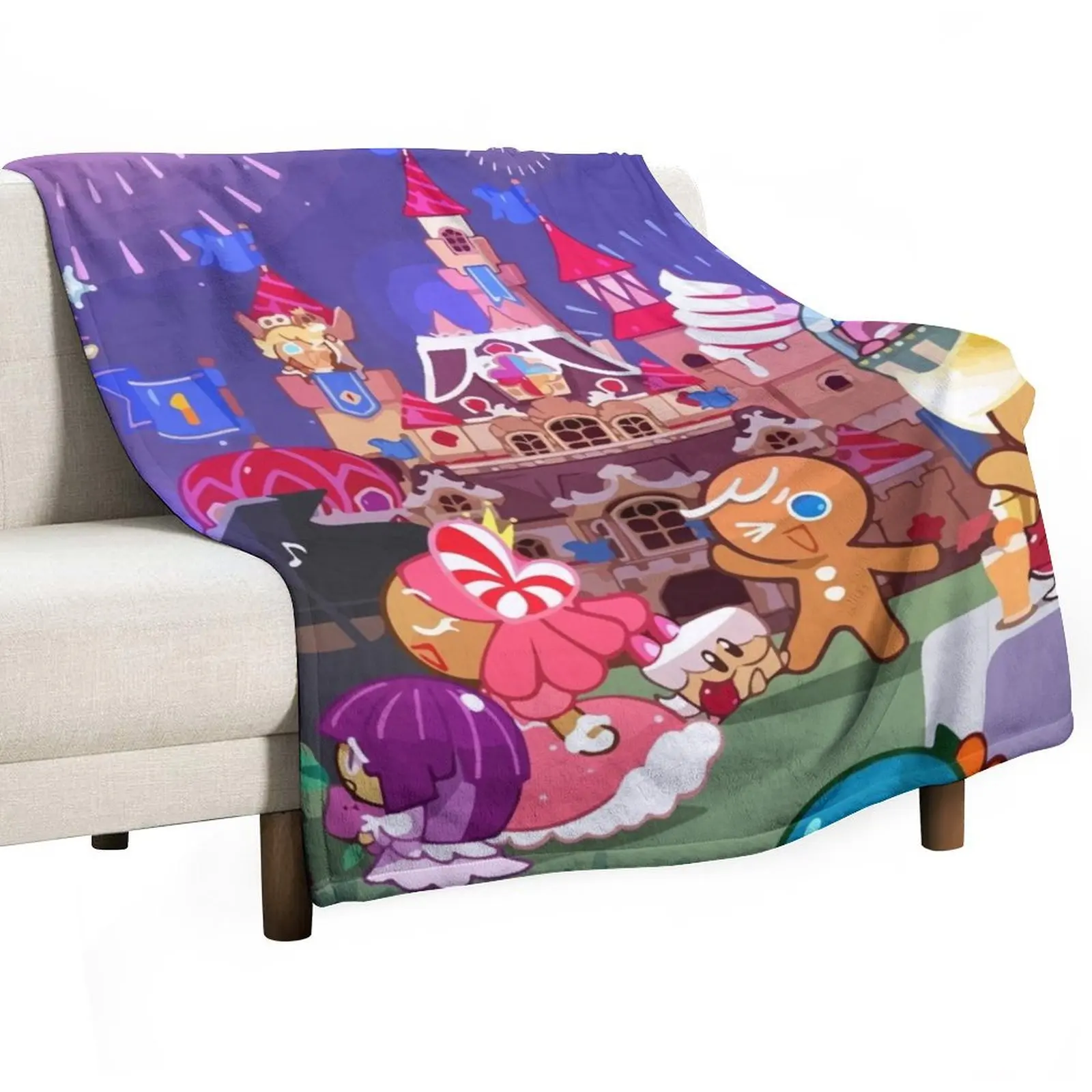 

Onion Cookie with friends in Cookie run kingdom Throw Blanket anime cosplay anime Weighted For Baby Blankets