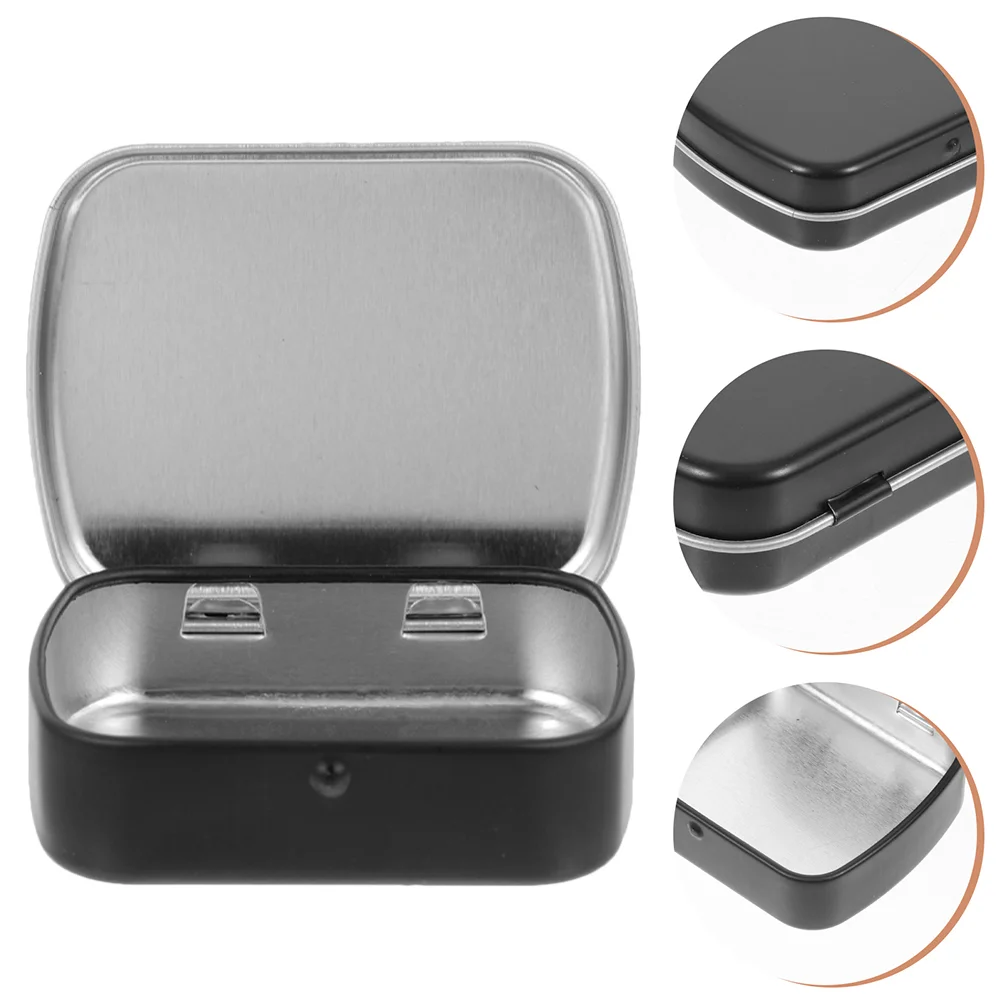 

5pcs Small Iron Organizer Small Box With Lid Small Metal Box Portable Snackle Box Tackle Box For Snacks Snackle Boxes Snack Box