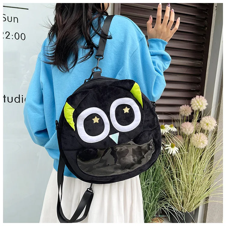 35cm アニメ「羅小黑」ぬいぐるみ PVC 透明 イタバッグ グッズ バッジ ディスプレイバッグ バックパック ギフト