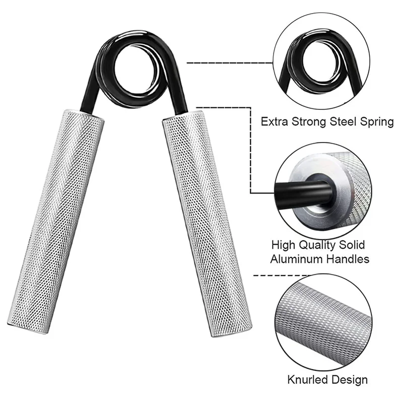 JUDING 메탈 핸드 그립 세트 50LB-350LB 6개입 50LB-350LB 7개입 미끄럼 방지 헤비 듀티 그립 강화기 홈짐 근력 트레이너