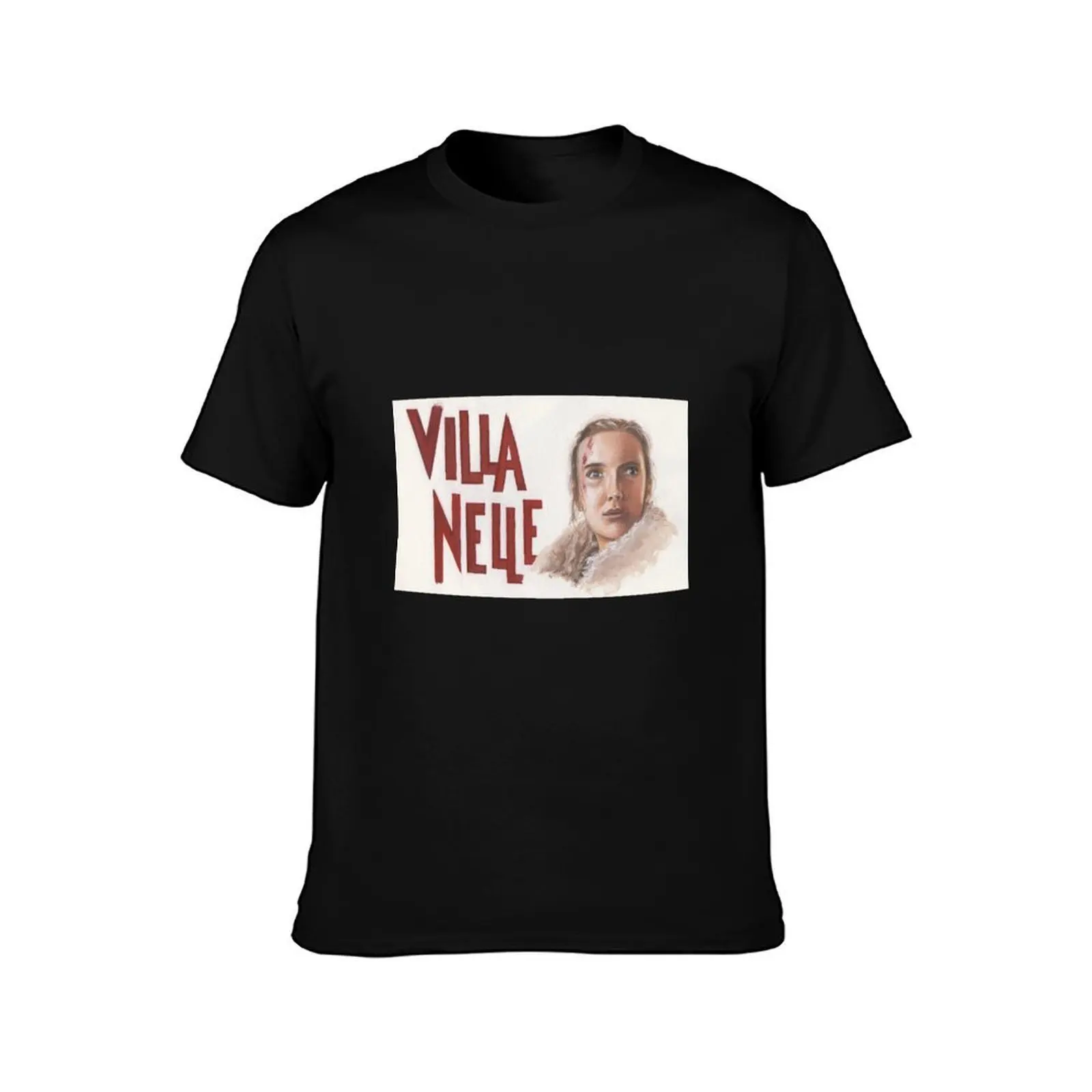 Villanelle T-Shirt, Summer Casual Cotton Tee, Oversized Streetwear Tops, Vintage Graphic Print, Loose Fit Short Sleeve