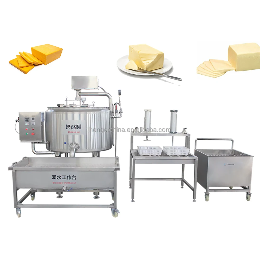 High Efficiency Cheese Production Line Cheese Vat Cheese Press Shredder