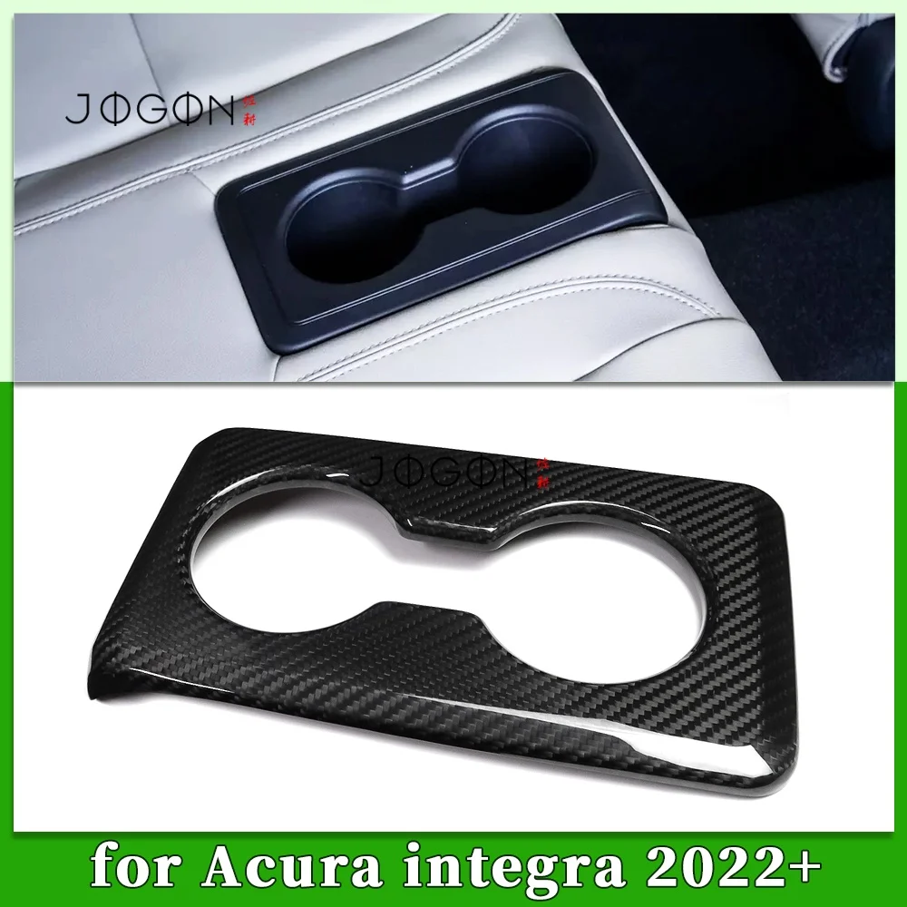 

Углеродное волокно, салон автомобиля, центральное заднее сиденье, держатель для стакана с водой, панель, накладка, аксессуары для Acura Integra Type S 2023 2024 2025