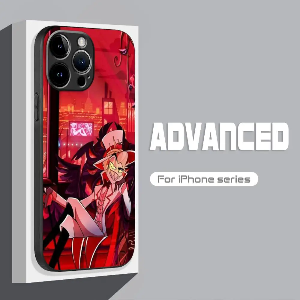 A-Hazbin h-Hotel-Alastor Phone Case For iPhone 15 14 13 12 11 X XR XS XSMAX 8 7 Plus Mini Pro Max Soft Black Phone Cover