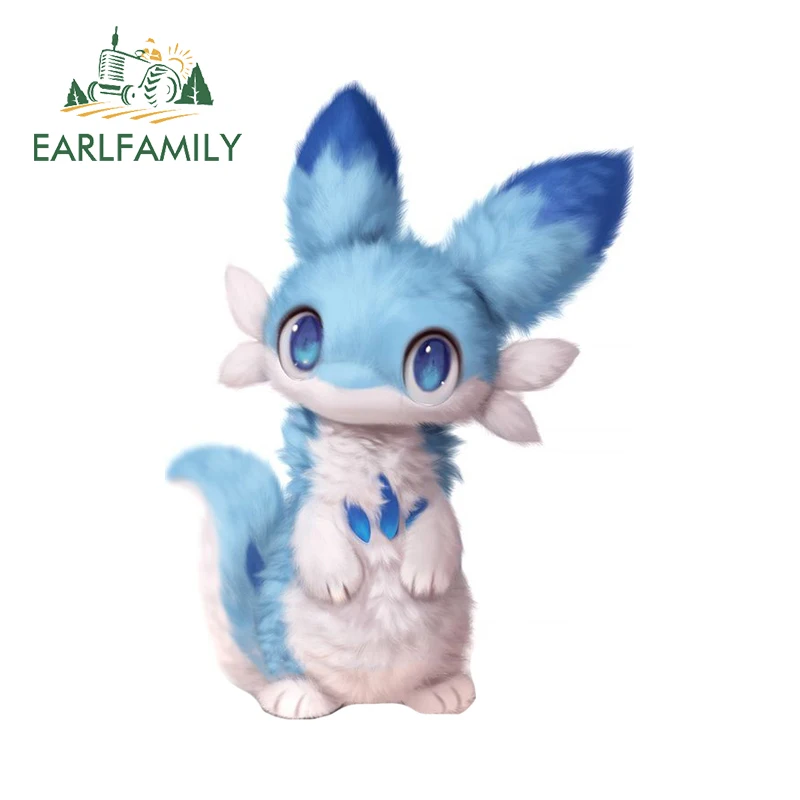 EARLFAMILY Furry Chillet Cute Car Sticker Creative Amusing Popular Monster Anime Stickers Fashionbale Camper Window Decals