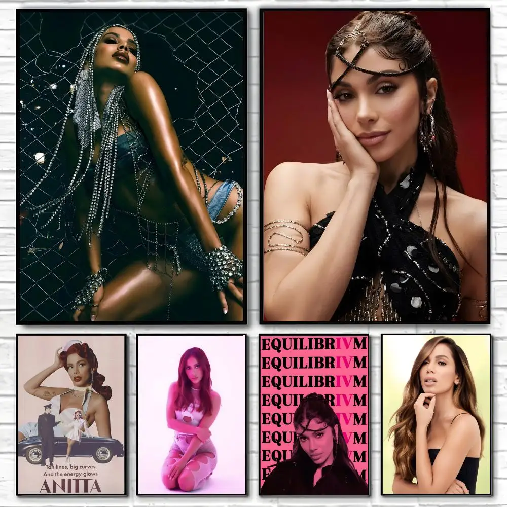 SINGER A-Anitta Poster Pôsteres clássicos e impressões de arte de parede são adequados para salas de estar, quartos e residências.