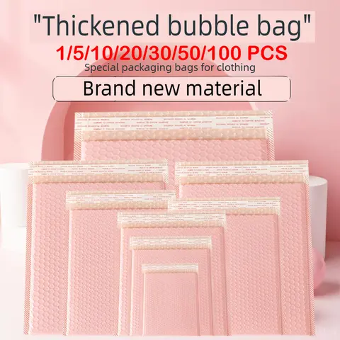 100/1 PCS Pink Poly Bubble Mailers Padded Envelopes Self Seal Padded Envelopes Gift Bags Packaging Envelope School Supplies