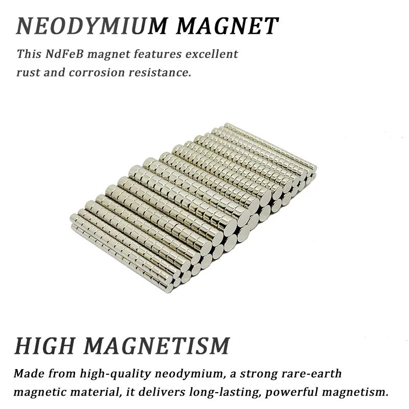 N35 Super Powerful Round Magnet NdfeB Powerful Permanent Magnetic Imanes 2x2 3x2 3x3 4x3 6x2 7x2mm Refrigerator Neodymium Magnet
