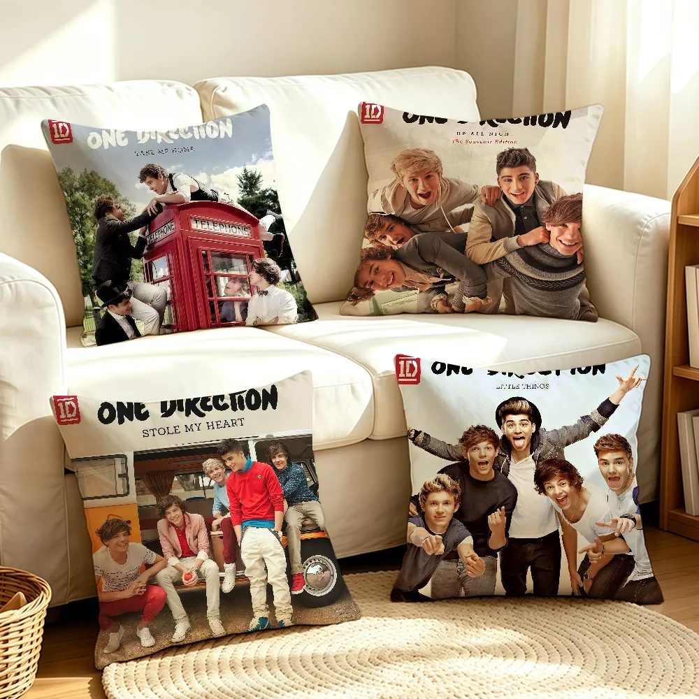 Band O-One D-Direction-S cushion cover Soft Smooth Hidden Zipper Washable Decorative Couch Office Housewarming Gift