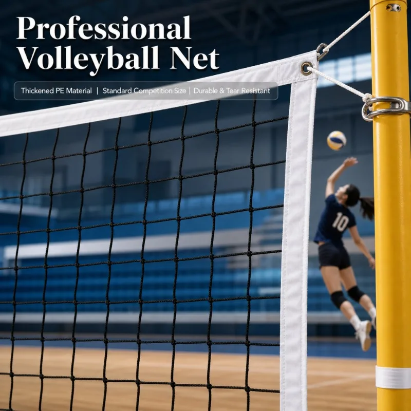 Portable Volleyball Net Badminton Mesh Beach Match Competition Sport Training Standard Easy Setup Outdoor Tennis Mesh Exercise