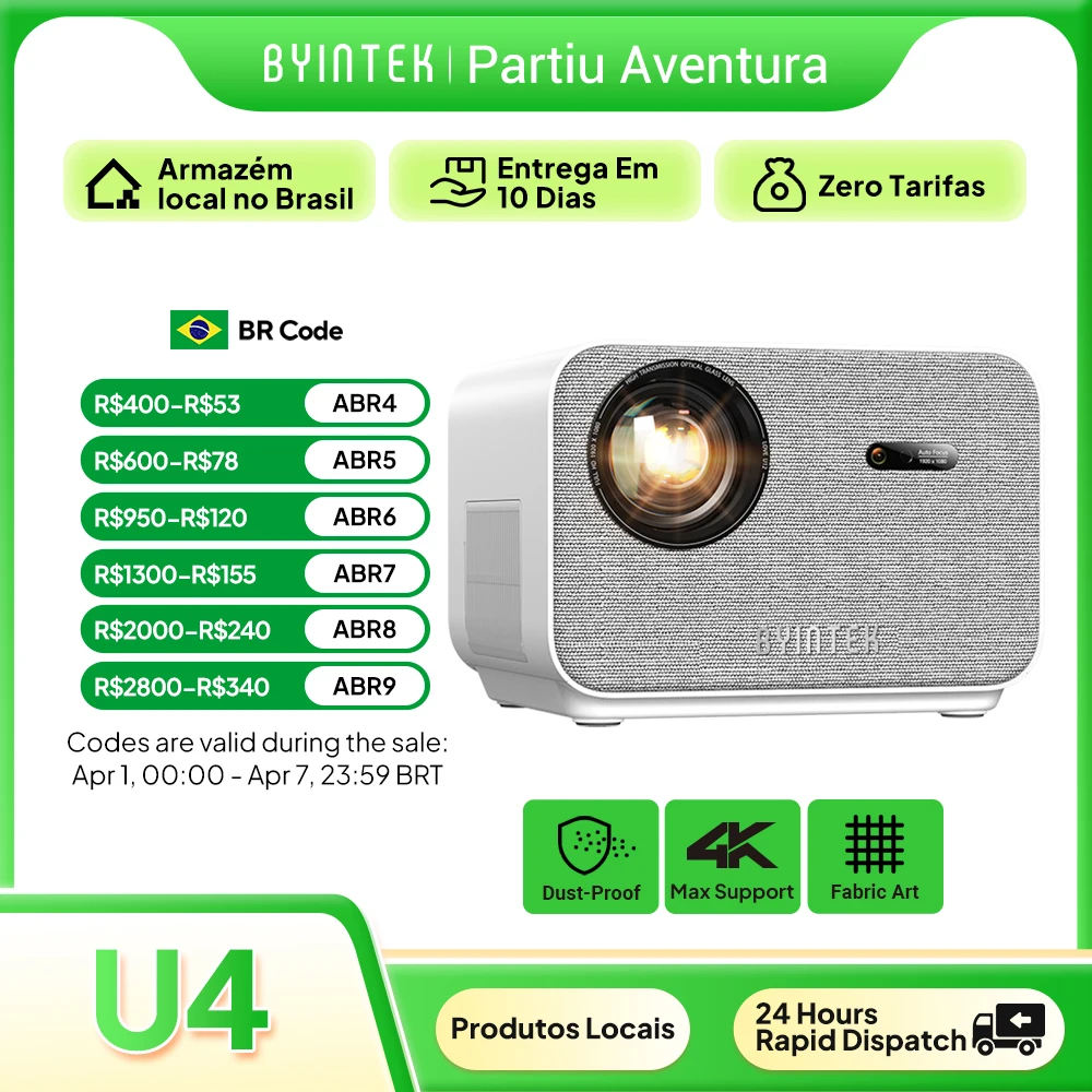 Проектор BYINTEK LOVE U12 Full HD 1080P 4K 800 ANSI Android WiFi 6 с автофокусом, проекторы для домашнего кинотеатра для видео встреч с кино