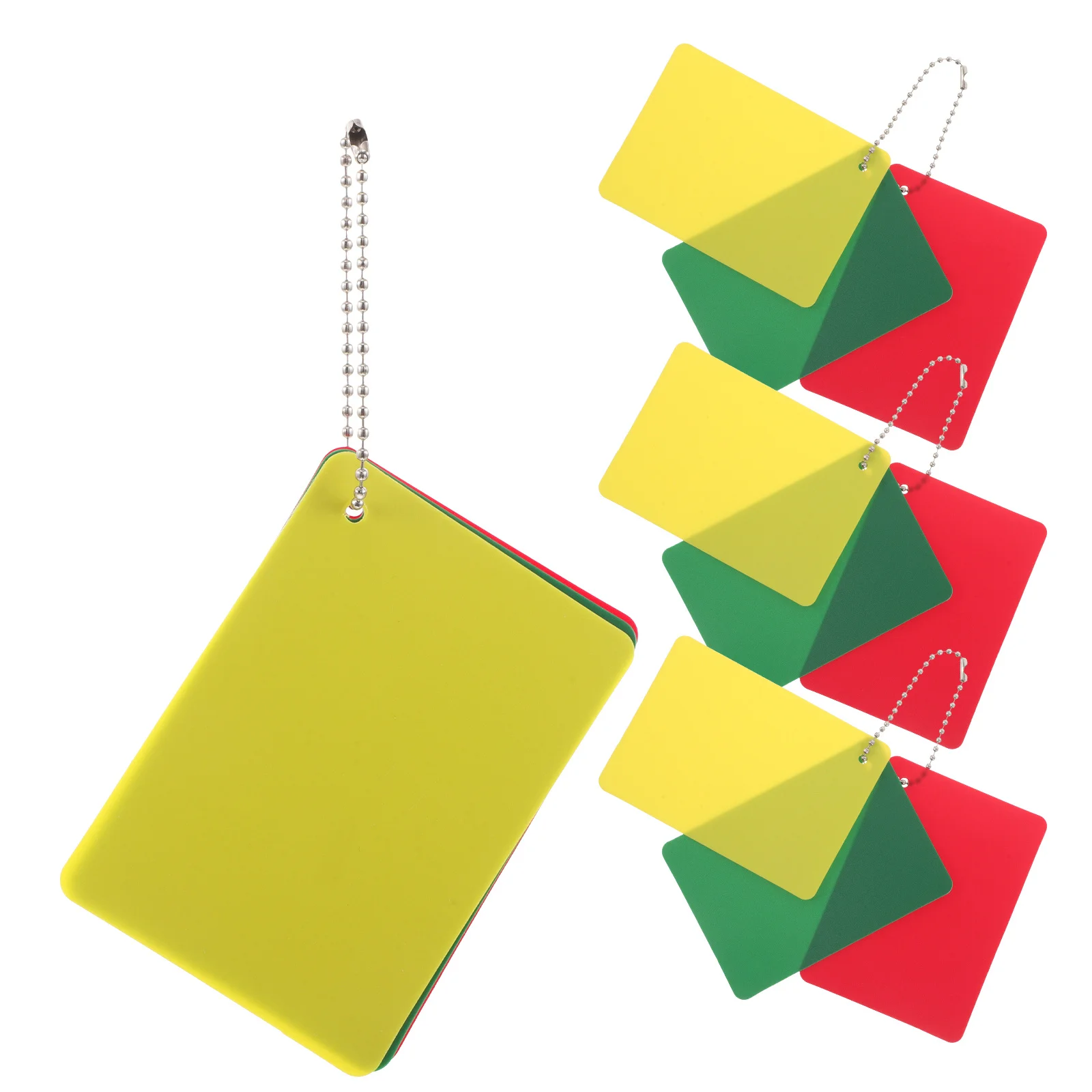 

4Sets Referee Cards Red Yellow Green Portable Kit Soccer Football Volleyball Rugby Referee Game Card Set