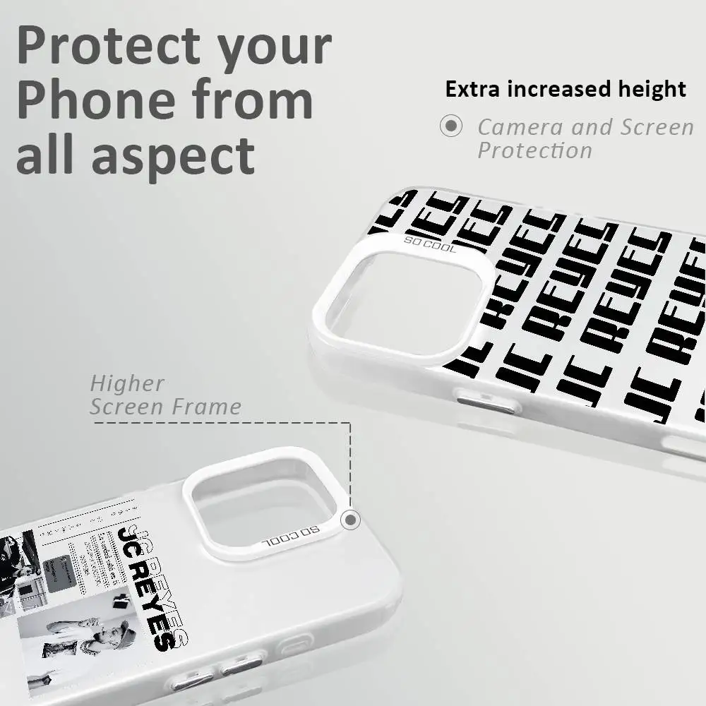 Jc R-Reyes Tour Rap Singer Phone Case For IPhone 17 16 15 14 13 12 11 Plus Pro Max Multicolor Aurora Laser Shockproof Funda