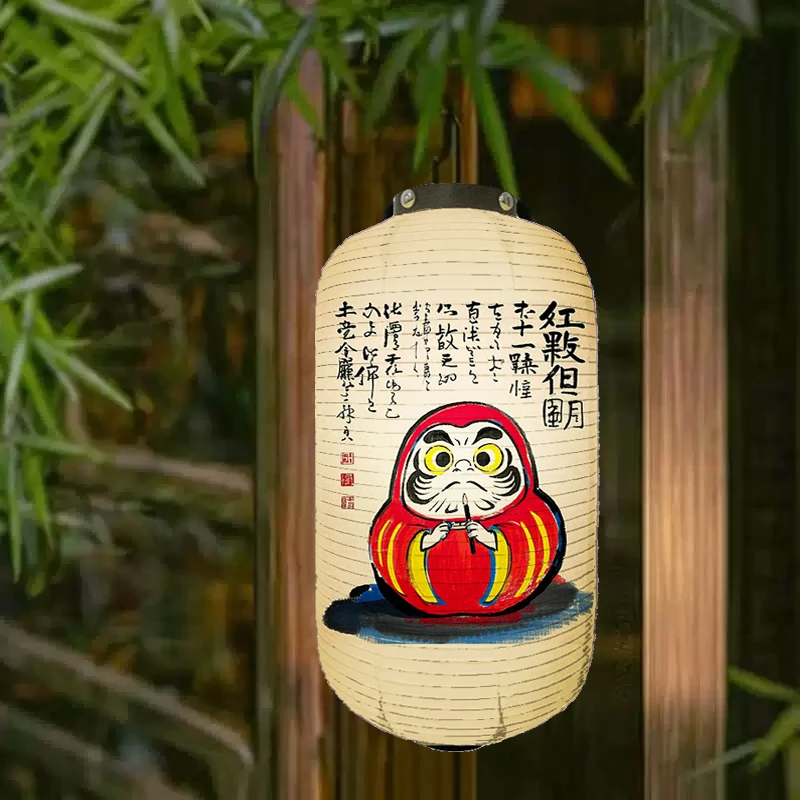 Japanese Ukiyo-e Style Cloth Lantern Wish Dharma Lantern Restaurant Izakaya Cuisine Izakaya Pub Bistro Decor Advertising Sign