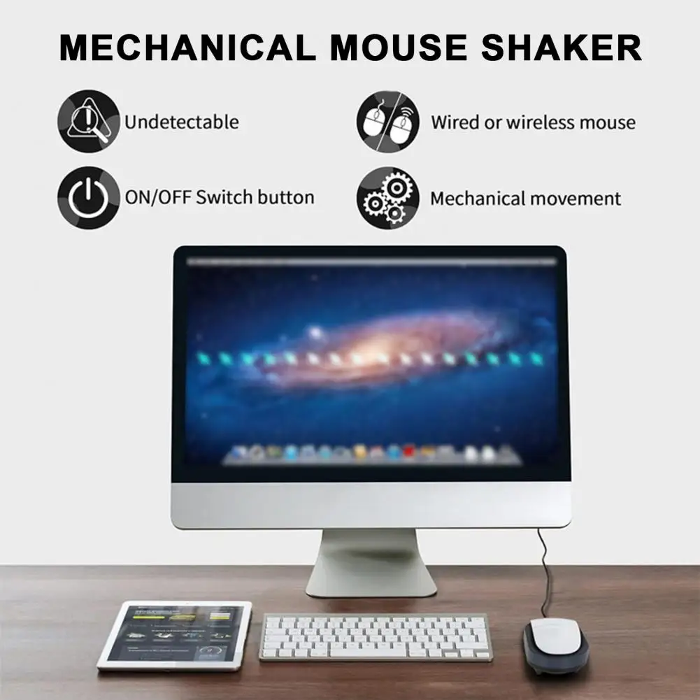 Portable Mouse Mover Undetectable Mouse Mover Device with 4 Timing Modes Anti-sleep Automatic Mouse Wiggler Laptop Movement