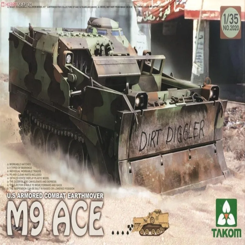 Takom 2020 US Armored Combat Earthmover M9 Ace Modellbausatz im Maßstab 1:35