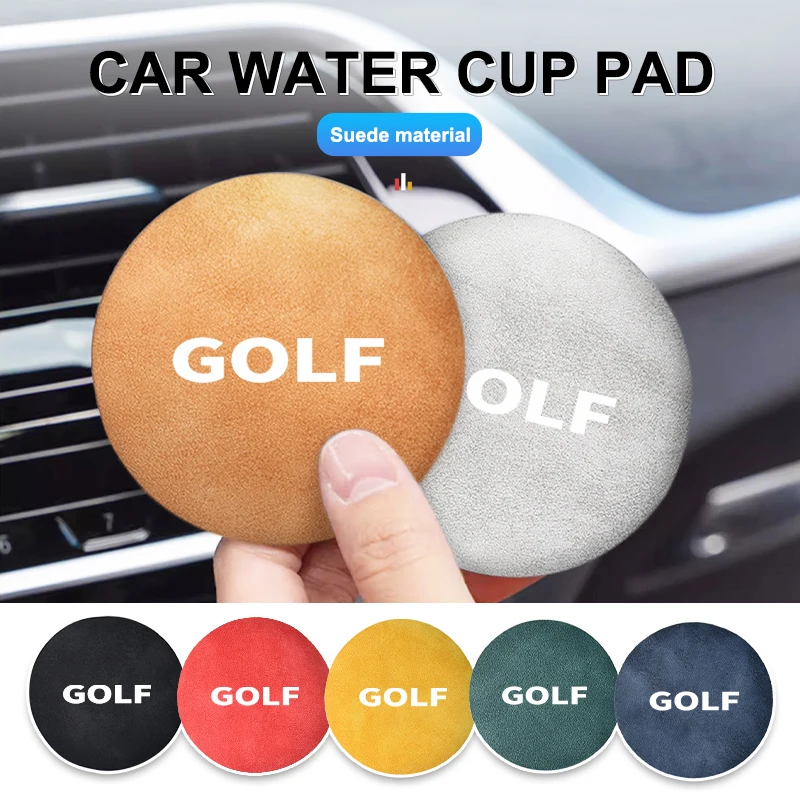 2 шт. замшевые подставки для стаканов в автомобиль, противоскользящие коврики для напитков, аксессуары для Volkswagen VW Golf Jetta Passat mk4 mk5 mk6 CC B5 B6 B7