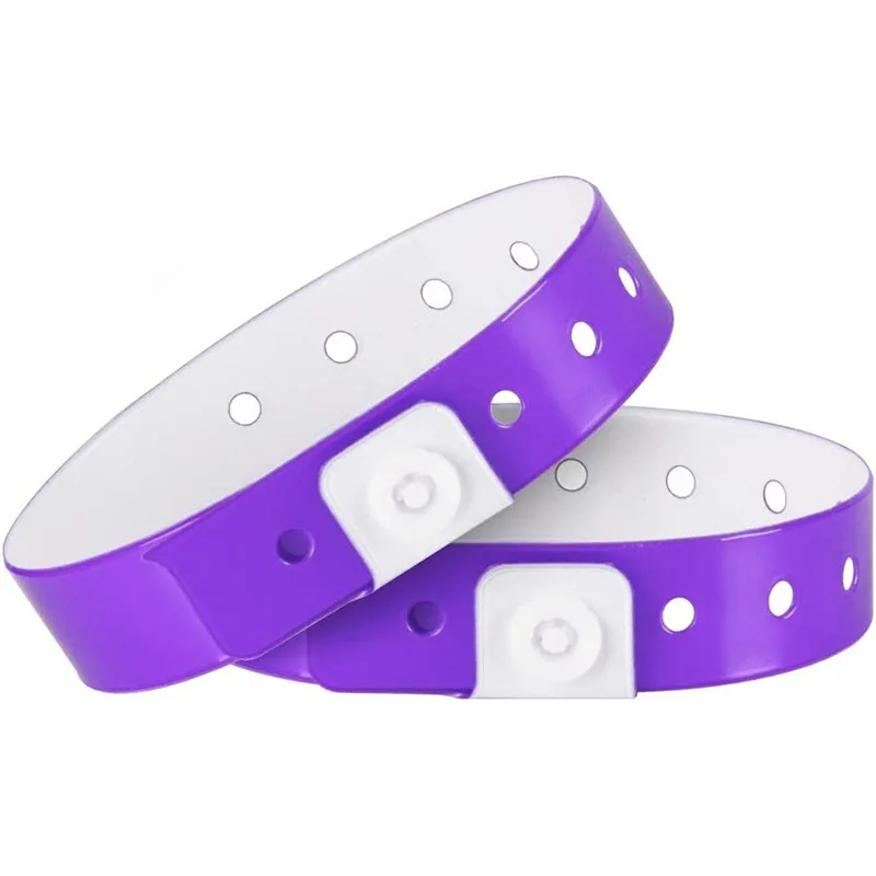 100PCS Disposable PVC Cable Ties Bar Identification Wristbands Entertainment Event Ticketing Elastic Ankle & Wrist Ribbon view 4