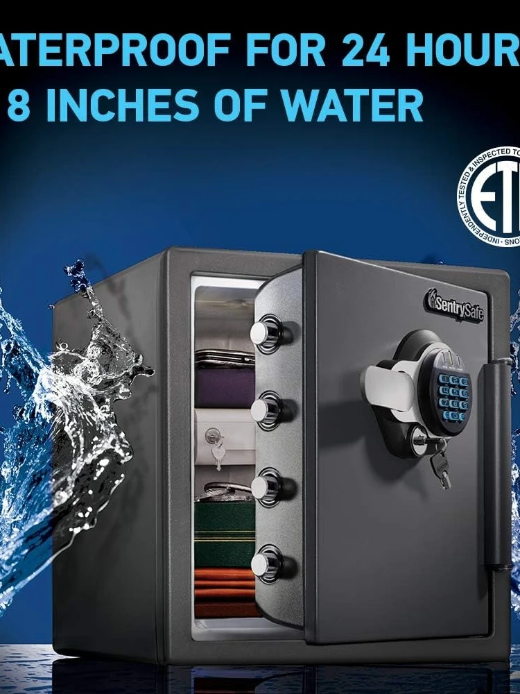 Alloy Steel Digital Safe Box for Home with Code Button Keypad, 1.23 Cubic Feet, 17.8 x 16.3 x 19.3 Inches (exterior)