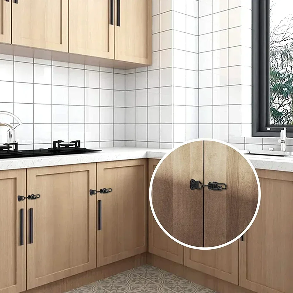 4pcs Adjustable Black Quick Fixture Door Latch Clamp Elbow Clamp Box Buckle Lock Clamp Buckle Buckle 4001/4002/4003