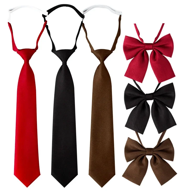 Noeuds papillon de style collège classique pour femmes, vin, noir, vert, solide, uniforme scolaire JK, décontracté, papillon, Craings.com