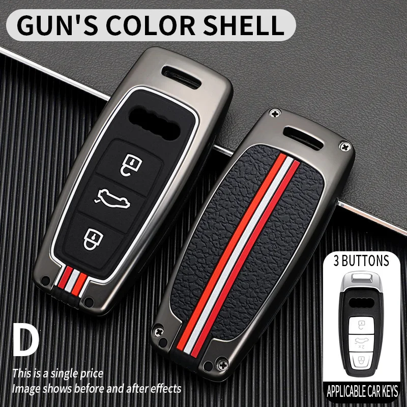 Car Key Case Cover Fob for Audi A3 A4 B9 A6 C8 A7 S7 4K A8 D5 S8 Q7 Q8 SQ8 B9 8Y 4N 4K 4M Q5 D5 S6 E-tron 2018 2025 Accessories