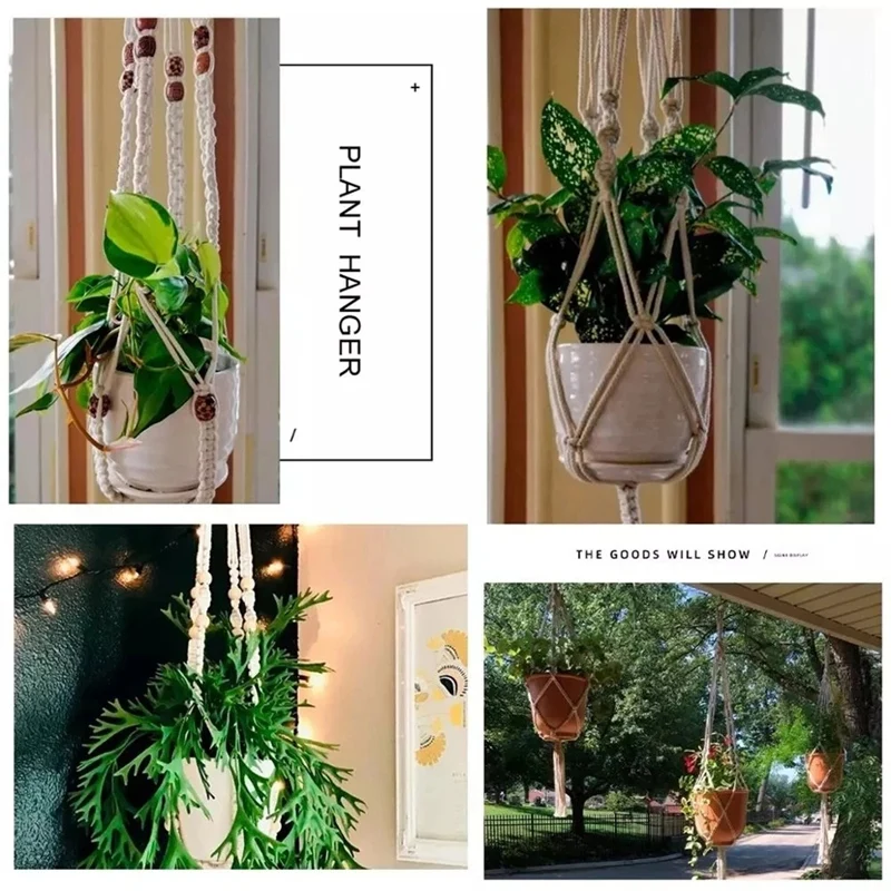 

Hanging Plant Handmade Plant Hanger Flower Pot Planter Hanger Wall Decor Courtyard Garden Hanging Planter Hanging Basket