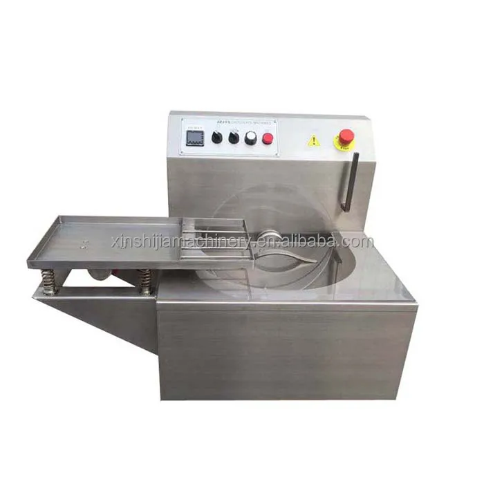 

Popular stainless steel Automatic Vibrating Table continuous tempering chocolate pouring enrobing coating machine